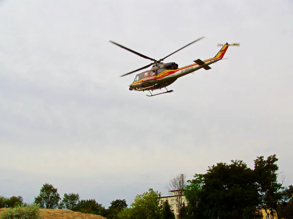 Schwedt Distrito Brandenburg Uckermark Alemanha Agosto 2011 Helicóptero Médico Emergência — Fotografia de Stock