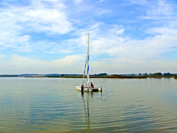 Warnitz Distrito Brandenburg Uckermark Alemanha Agosto 2011 Regata Vela Oberuckersee — Fotografia de Stock