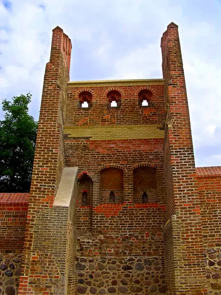 Muralla Histórica Ciudad Prenzlau Del Siglo Xiii —  Fotos de Stock