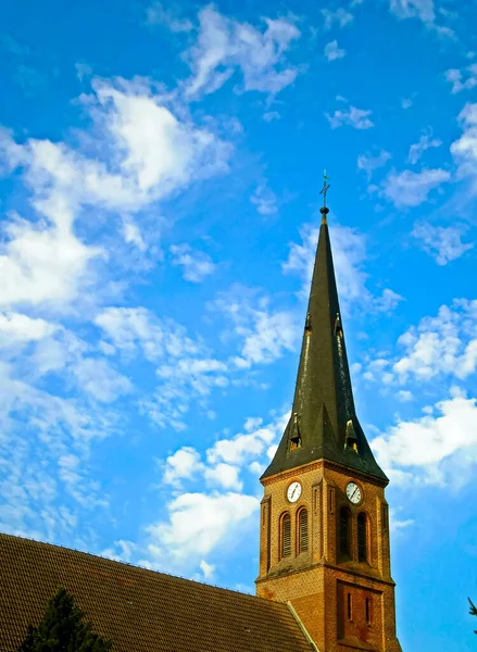 Igreja Evangélica Aldeia Wiechmannsdorf — Fotografia de Stock