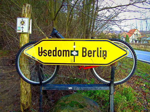 Caminho Bicicleta Uso Para Berlim Vice Versa — Fotografia de Stock