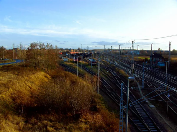 Rangierbahnhof Angermnde — Stockfoto