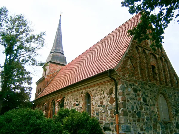 Uma Igreja Evangélica Luterana Norte Alemanha — Fotografia de Stock
