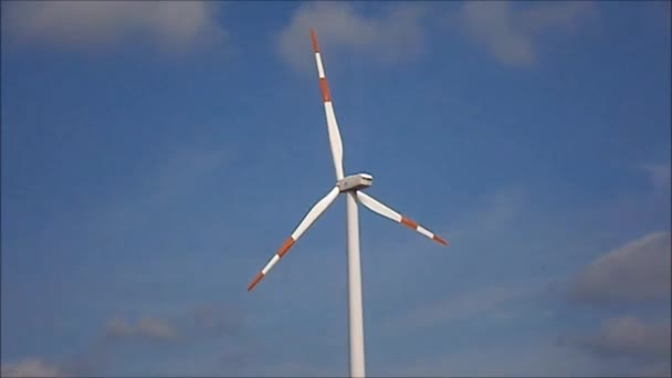 Windturbine Voor Energieopwekking — Stockvideo