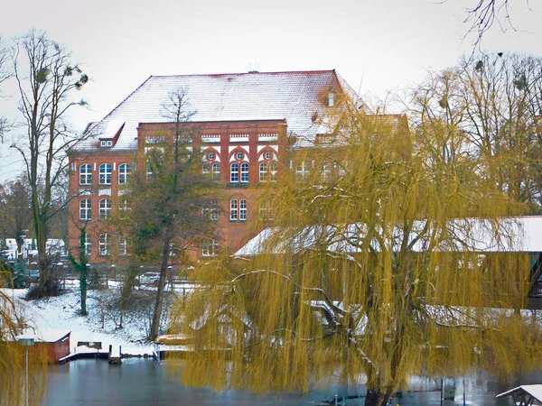 Początek Zimy Pięknym Uckermark — Zdjęcie stockowe