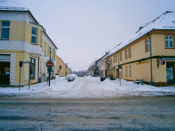 Tél Templin Utcáin — Stock Fotó