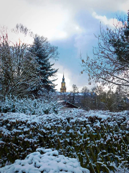 Paisagem Inverno Sonhadora Templin — Fotografia de Stock