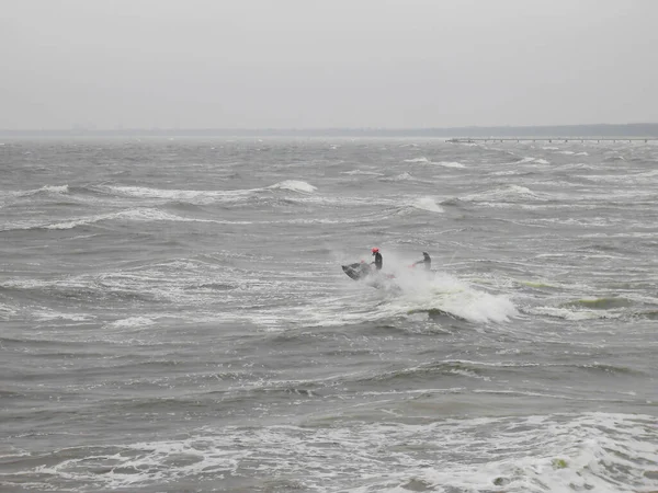 Esquí Acuático Frente Costa Usedom — Foto de Stock