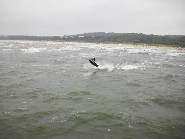 Esquí Acuático Frente Costa Usedom — Foto de Stock