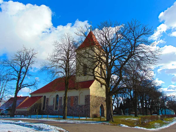 Evangelisk Kyrka Från 1200 Talet — Stockfoto