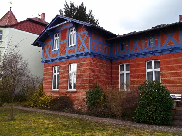 Getimmerd Gebouw Van Een Historische Oude Stad Uit Middeleeuwen — Stockfoto