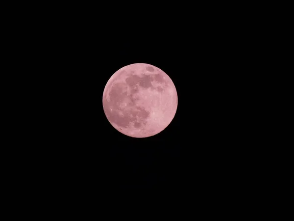 Luna Tierra Poco Antes Sus Fases Luna Llena Abril 2021 — Foto de Stock