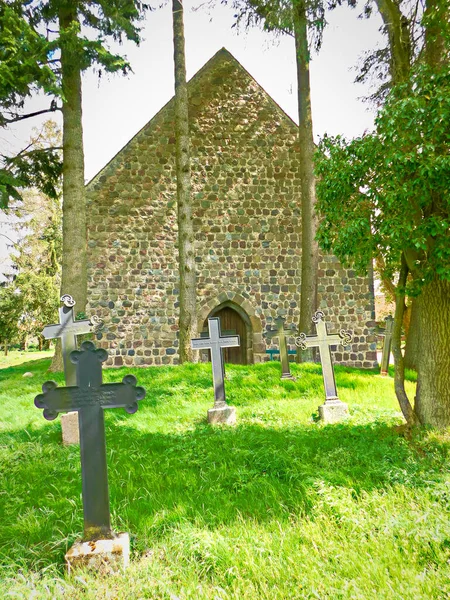 Cimitero Sulla Ringhiera Della Chiesa Evangelica Del Xiii Secolo — Foto Stock