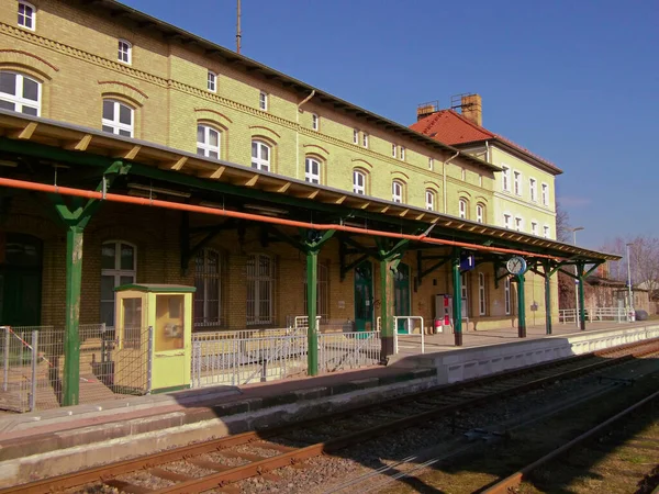 Templin Der Uckermark Brandenburg Germany Φεβρουαρίου 2015 Ιστορικός Περιφερειακός Σιδηροδρομικός — Φωτογραφία Αρχείου