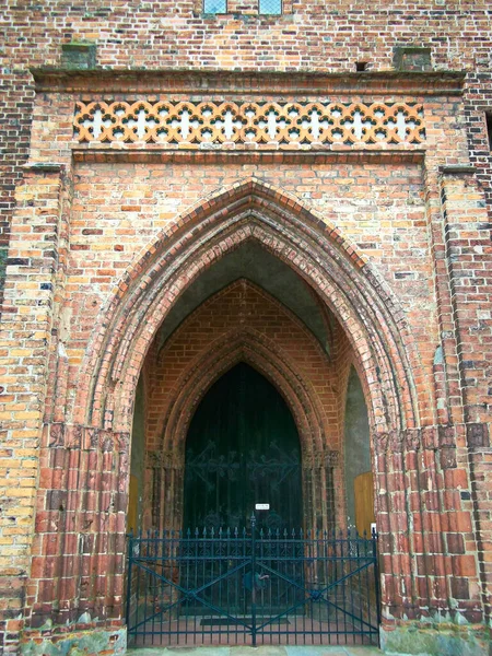 Входной Портал Церкви Марии Магдалины Xiv Века — стоковое фото
