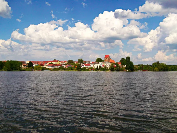 Die Historische Altstadt Von Lychen Stadtsee — Stockfoto
