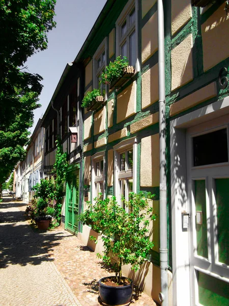 Fachwerkbau Einer Historischen Altstadt Aus Dem Mittelalter — Stockfoto