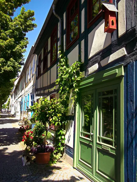 Fachwerkbau Einer Historischen Altstadt Aus Dem Mittelalter — Stockfoto