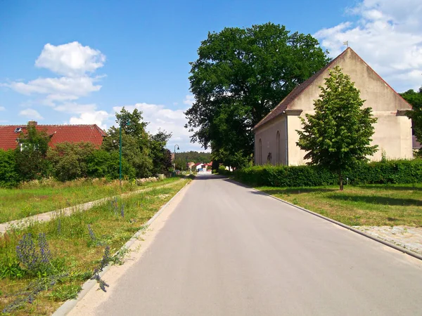 Uma Pequena Aldeia Uckermark — Fotografia de Stock