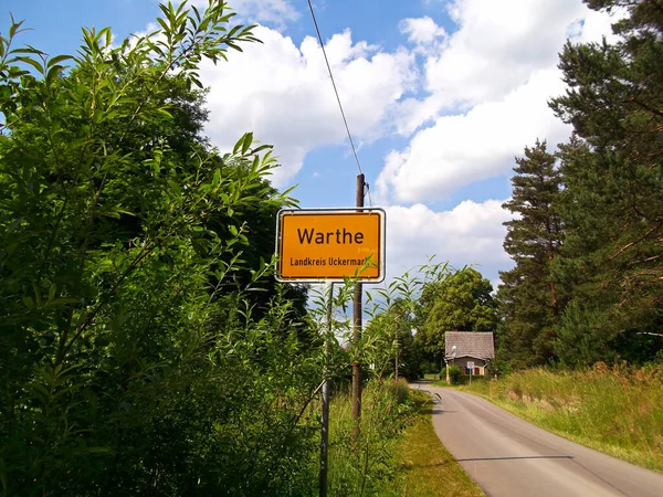 Eingang Zur Gemeinde Warthe — Stockfoto