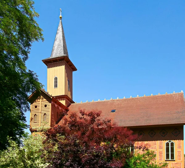 Evangelický Luteránský Polodřevěný Kostel — Stock fotografie