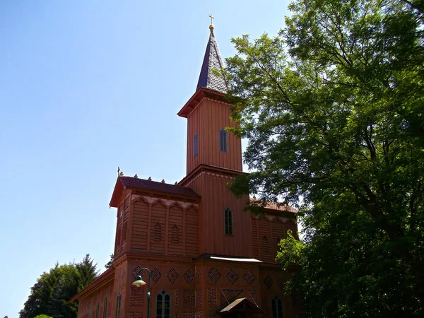 福音主義ルーテル教会の半木造教会 — ストック写真