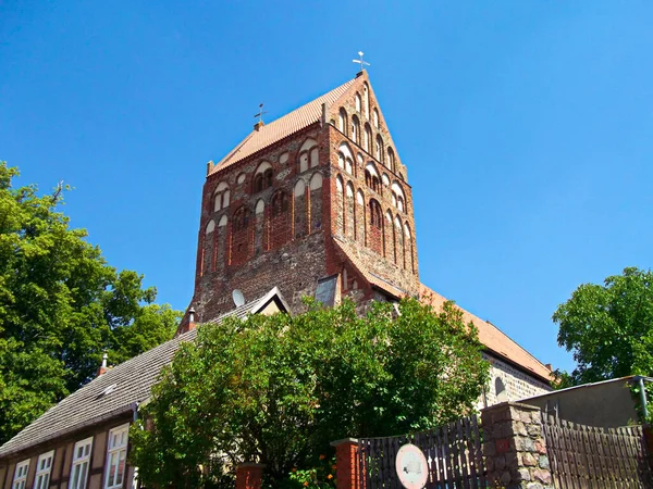 Vista Igreja Protestante Cidade Sankt Johannes — Fotografia de Stock