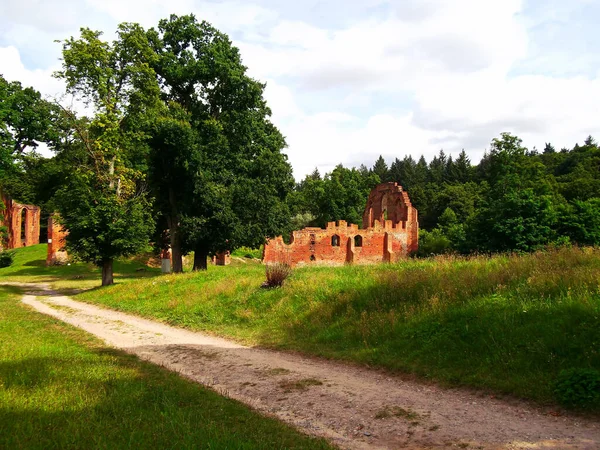 Ruine Monastère Cistercien Dans Jardin Monastère — Photo