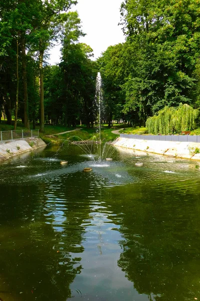Citizen Garden Pond Fountain — Stock Photo, Image