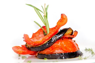 Izgara sebze, domates, Bulgar biber, patlıcan.