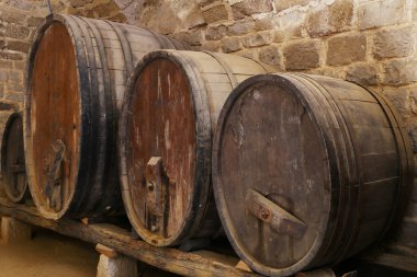 Four cider or wine barrels