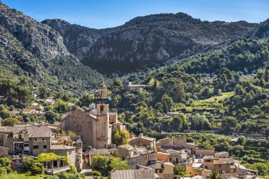 Mountain village Valldemossa in Majorca clipart