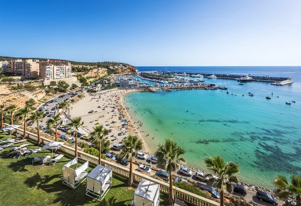 Pláže a přístavu v Port Adriano, El Toro, Mallorca — Stock fotografie