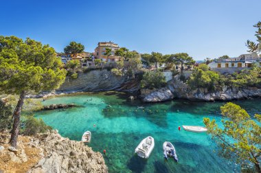 Cove of Cala Fornells in Majorca clipart