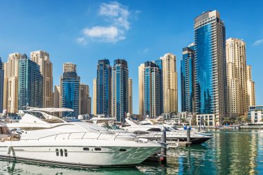 Yachts at Dubai Marina, United Arab Emirates, Middle East
