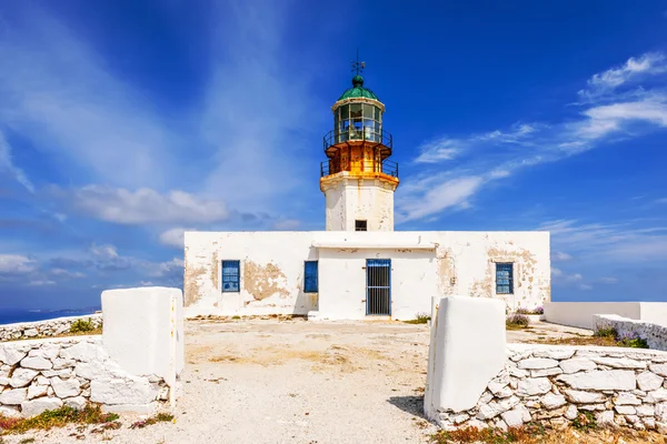 Armenistis lighthouse on the island of Mykonos — Stock Photo, Image