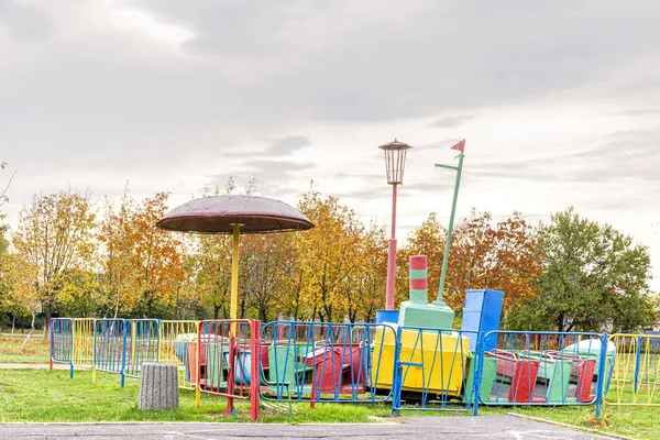 Paisajes Urbanos Otoño Así Como Parques Infantiles Día Otoño — Foto de Stock