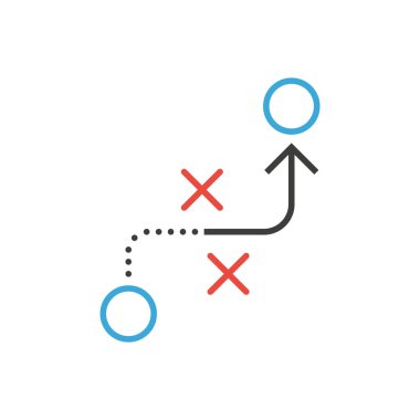 Taktik vektör simgesi. Düz tasarım