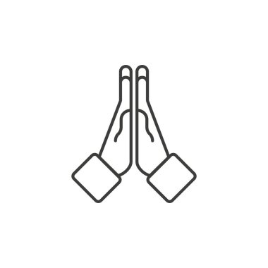 Dua et. El ikonu. Düz tasarımda vektör illüstrasyonu