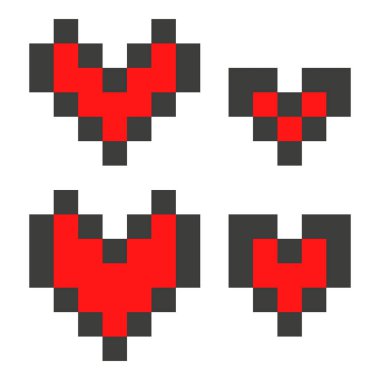 Düz dizaynda kalp vektör çizimi