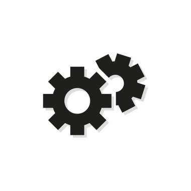 Ayarlar simgesi. Düz tasarımda vektör illüstrasyonu