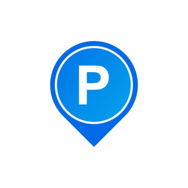Parking zone icon. Vector illustration in flat design