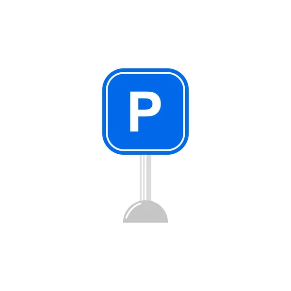 Parking Zone Icon Vector Illustration Flat Design — Stock Vector