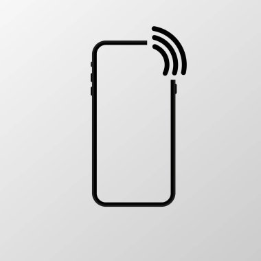 Akıllı telefon akıllı bir saate bağlıdır. Vektör simgesi illüstrasyonu.