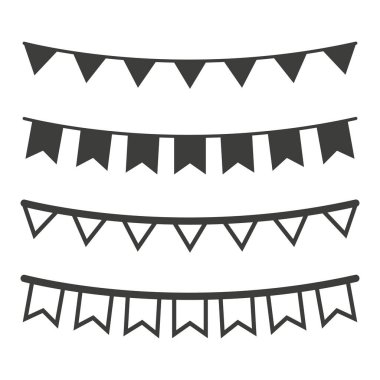 Doğum günün kutlu olsun. Düz tasarımda vektör illüstrasyonu