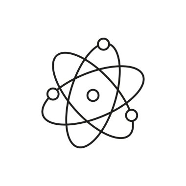 Moleküler ikon. Düz tasarımda vektör illüstrasyonu