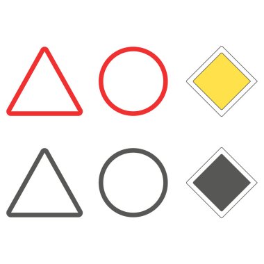 Yol tabelası. Düz tasarımda vektör illüstrasyonu