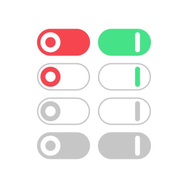 Sevmek ya da sevmemek, kabul etmek ya da etmemek, onaylamak ya da onaylamamak, evet ya da hayır, doğru ya da yanlış. Düz dizaynlı vektör illüstrasyon simgeleri