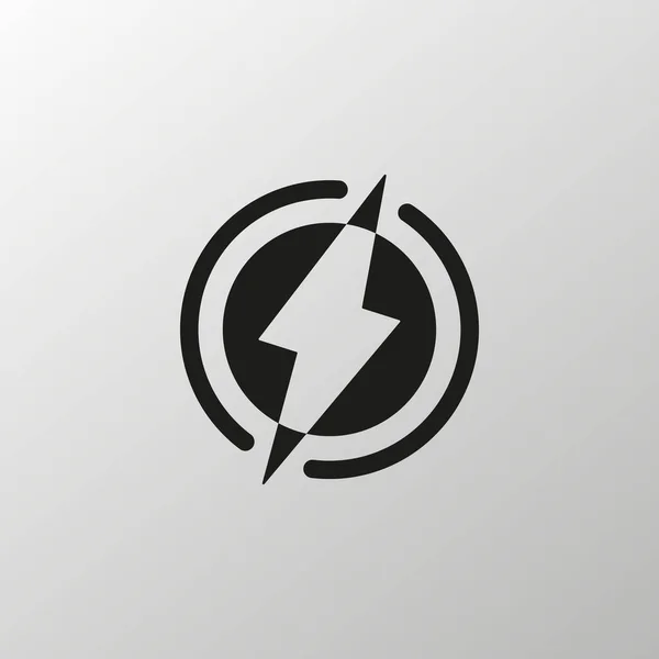 Elektrisch Logo Vector Plat Ontwerp — Stockvector