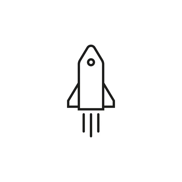 Rocket Icon Vector Illustration Flat Design — Stock Vector